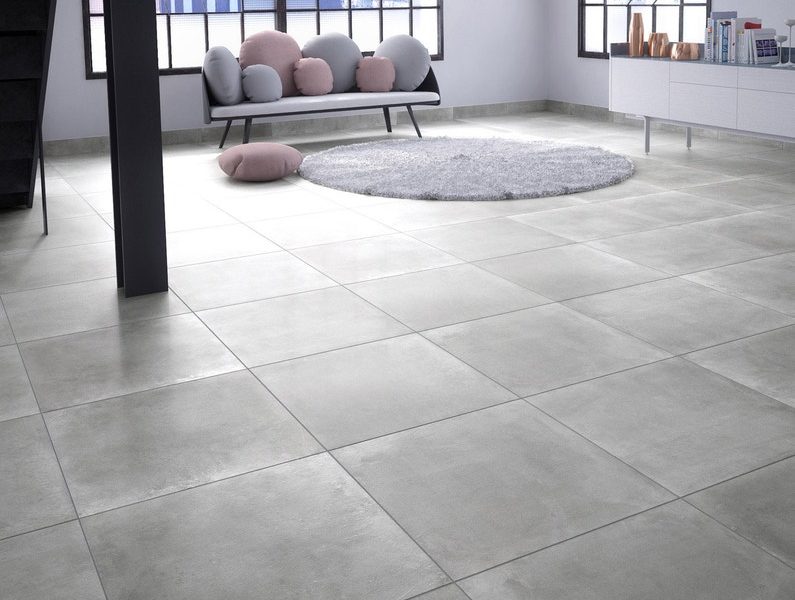 carrelage sol gris